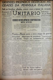 Página do jornal Unitário de junho de 1943