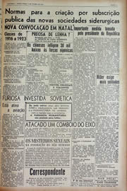 Página do jornal Unitário de junho de 1943