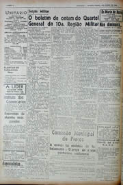 Página do jornal Unitário de junho de 1943