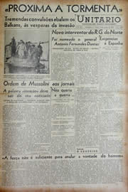 Página do jornal Unitário de junho de 1943