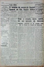 Página do jornal Unitário de junho de 1943
