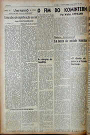 Página do jornal Unitário de junho de 1943
