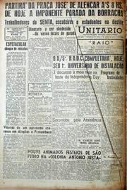 Página do jornal Unitário de julho de 1943