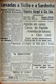 Página do jornal Unitário de julho de 1943