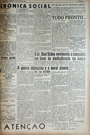 Página do jornal Unitário de julho de 1943
