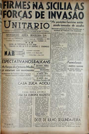 Página do jornal Unitário de julho de 1943