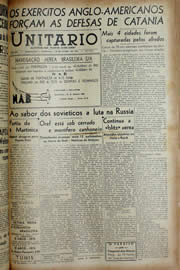 Página do jornal Unitário de julho de 1943