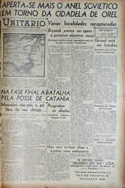 Página do jornal Unitário de julho de 1943