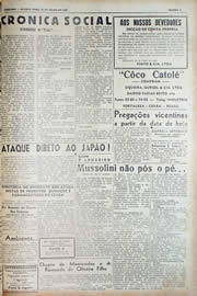Página do jornal Unitário de julho de 1943