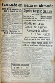 Página do jornal Unitário de julho de 1943