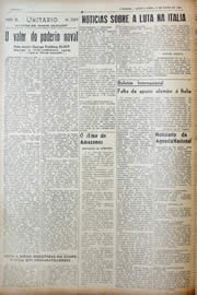 Página do jornal Unitário de julho de 1943