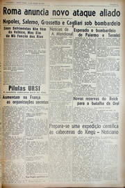 Página do jornal Unitário de julho de 1943