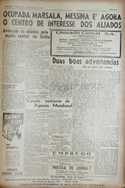 Página do jornal Unitário de julho de 1943