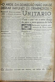 Página do jornal Unitário de julho de 1943