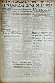 Página do jornal Unitário de julho de 1943