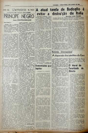 Página do jornal Unitário de agosto de 1943