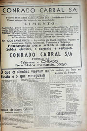 Página do jornal Unitário de agosto de 1943