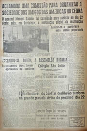 Página do jornal Unitário de agosto de 1943