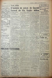 Página do jornal Unitário de agosto de 1943