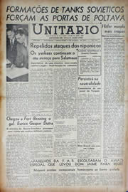 Página do jornal Unitário de agosto de 1943