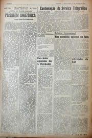 Página do jornal Unitário de agosto de 1943