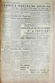 Página do jornal Unitário de agosto de 1943