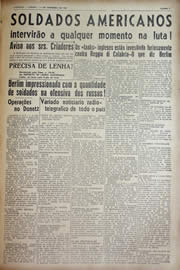 Página do jornal Unitário de setembro de 1943