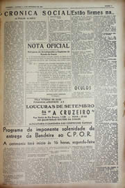 Página do jornal Unitário de setembro de 1943