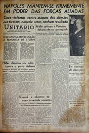 Página do jornal Unitário de setembro de 1943