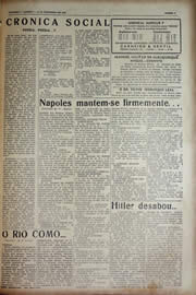 Página do jornal Unitário de setembro de 1943