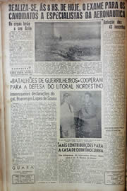 Página do jornal Unitário de setembro de 1943