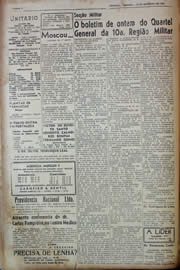 Página do jornal Unitário de setembro de 1943