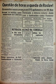 Página do jornal Unitário de setembro de 1943
