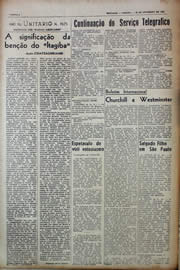 Página do jornal Unitário de setembro de 1943