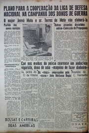 Página do jornal Unitário de setembro de 1943