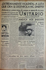 Página do jornal Unitário de setembro de 1943