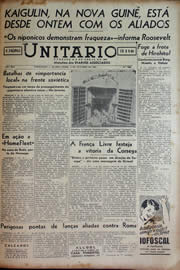 Página do jornal Unitário de outubro de 1943