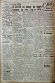 Página do jornal Unitário de outubro de 1943