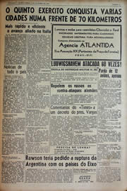 Página do jornal Unitário de outubro de 1943