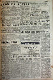 Página do jornal Unitário de outubro de 1943