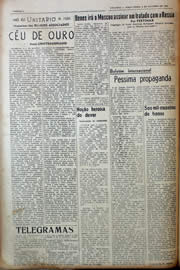 Página do jornal Unitário de outubro de 1943