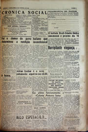 Página do jornal Unitário de outubro de 1943