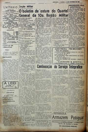 Página do jornal Unitário de outubro de 1943
