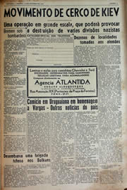 Página do jornal Unitário de outubro de 1943
