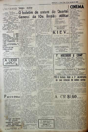 Página do jornal Unitário de outubro de 1943