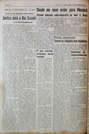 Página do jornal Unitário de outubro de 1943