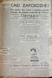 Página do jornal Unitário de outubro de 1943