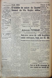 Página do jornal Unitário de outubro de 1943