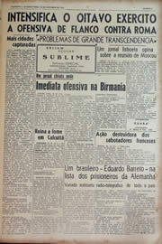 Página do jornal Unitário de outubro de 1943