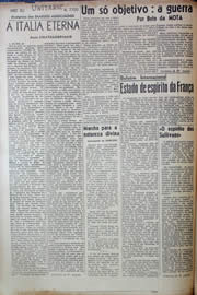 Página do jornal Unitário de outubro de 1943